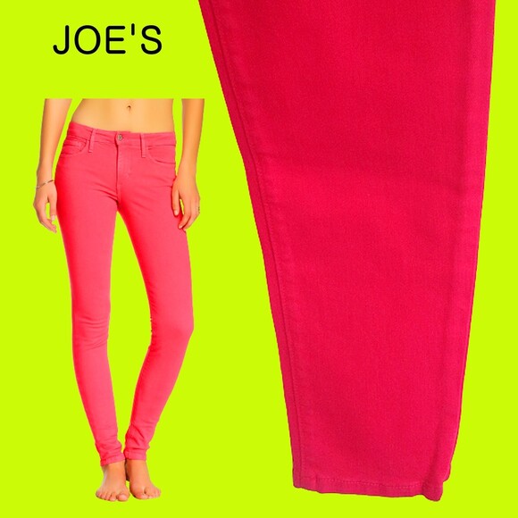 JOE'S NEW CERISE THE SKINNY Red-Hot Pink Jean 30 - Picture 6 of 12